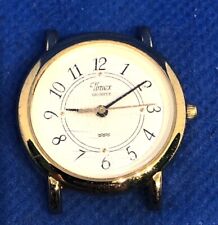VINTAGE Montre Watch Uhr TIMEX A1 377 CELL Quartz Mouvement TIMEX For Parts Doré