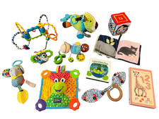 Skip Hop Nuby Baby Infant Toys Lot Soft Activity Sensory Blocks Chime Crinkle