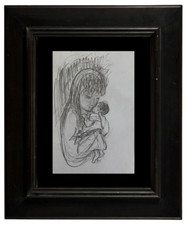 CHARLES KIFFER (1902-1992) BELLE SCENE D'ENFANT ET SA POUPEE VERS 1950 (509)