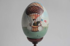 Egg Wood Painted Hot Balloon JMF Robuchon Naive Art (72700)