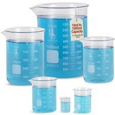 213A2 Lot de 5 beakers en