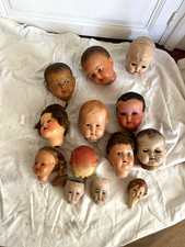 Lot of Antique Doll Heads to Restore