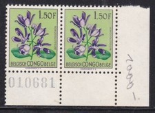 Album Treasures Belgium Congo Scott # 273 1.50 fr Schrizoglossum Pair (2)   MNH