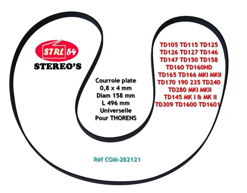 Courroie platine disque - courroie,