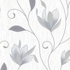 Papier Peint Floral Pailleté