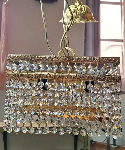 Lustre ancien pampilles - lustre,