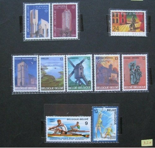 Timbres belges année 1987 - timbres, :