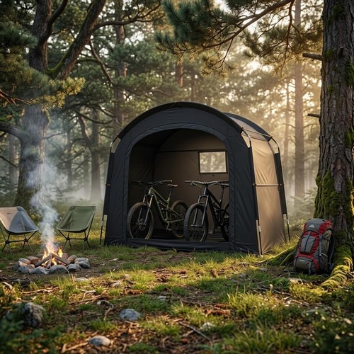 Tente vélo pliable tissu - tente,
