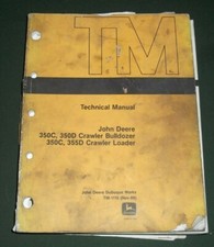 John Deere 350C 350D 355D Tracteur Dozer Technique Service Manuel de Réparation