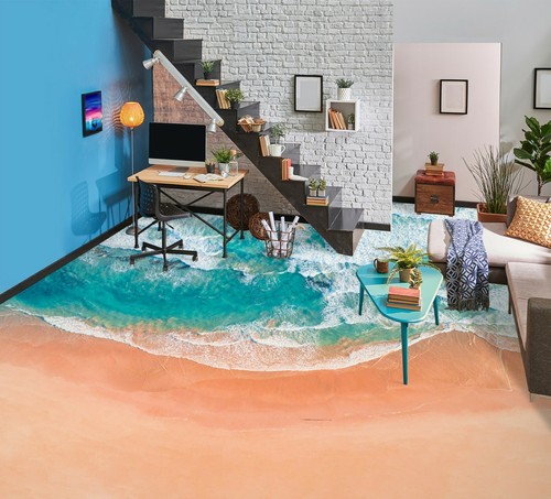 Pink beach 074 sol peinture - beach,