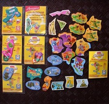 Lot 25 MAGNETS SAVANNAH BROSSARD LE GAULOIS magnet AMERICA ASIA educational puzzle