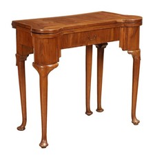 Table de Jeu Baroque Noyer