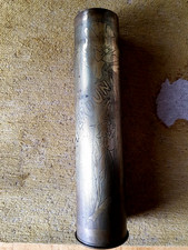 vase obus 14/18 Verdun métal