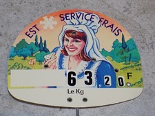 PLASTIC CHEESE MAKER LABEL FRANC PRICE CHEESE IS FRESH SERVICE