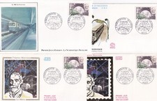 Lot 4 enveloppes 1er Jour first timbre 1987 PARIS le métro Fulgence Bienvenüe 2
