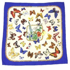 Hermes Farandole Provence Dance Scarf 90cm Blue Silk Collectible