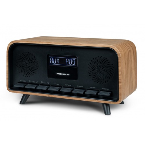 Enceinte vintage avec réveil - enceinte,