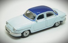 1:87 HO Universal Hobbies Car Panhard PL 17 1961 In Blue/Blue