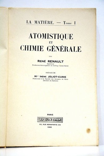 Renault atomistique chimie - renault,