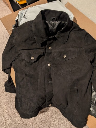 Veste camionneur homme cuir