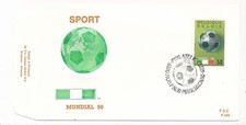 D164703 Belgium FDC P.928 Sport World Cup Soccer Italy Mont-Sur-Marchienne