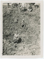 New Year's Eve (North) 1918. Airplane bomb funnel. War 14-18.