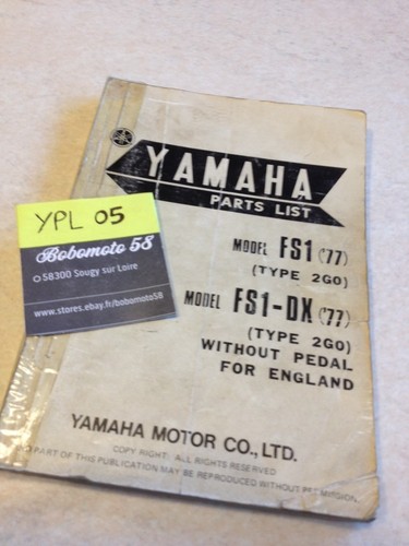 Yamaha parts list fs50 - yamaha, fizzy