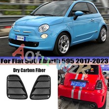 For Fiat 500 Abarth 595 2017-2023 Real Dry Carbon Fiber Tail light Trim Cover 2x