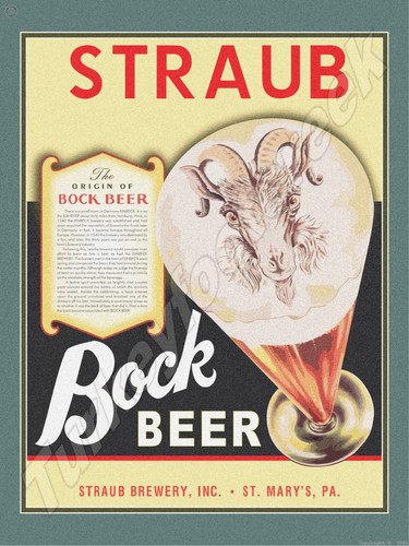 Straub bock beer 24 - bock, 24"