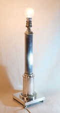 EMPIRE - Lamp base without shade model column silver metal TOU24COL001