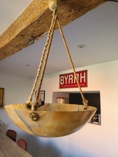 Suspension vintage en albâtre