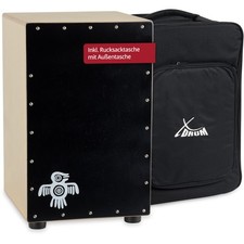 Cajon Batterie Percussion Tambour Bois Noir Bouleau Peru Snare Réglable Housse