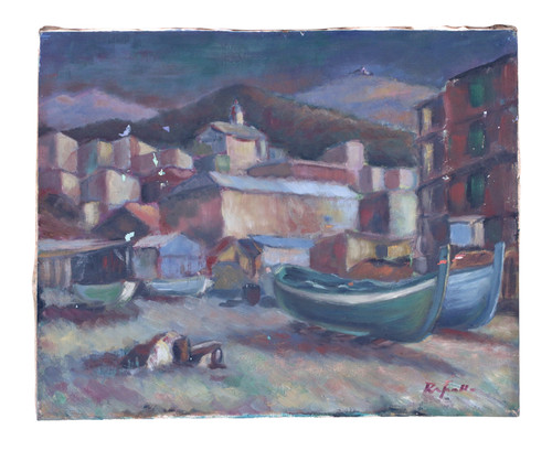Huile sur toile - huile,