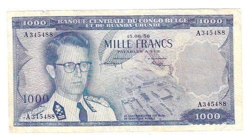 Billet congo belge - du,