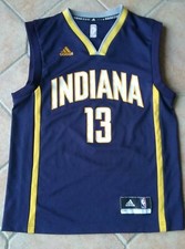 Maillot basket rétro Pacers Indiana N°13 George NBA. Bleu Marin Taille S , TBE