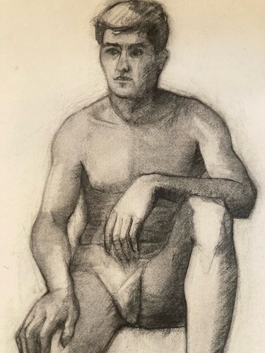 Beau dessin homme - nu, cubiste