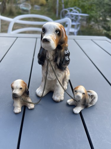 Statuettes chiens cockers - chiens,