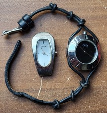 Lot de 2 montres dame OPEX, quartz, acier, 2000 's vintage