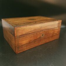 David Edwards London Rosewood Secret Compartment Leather Jewelry Box 1830