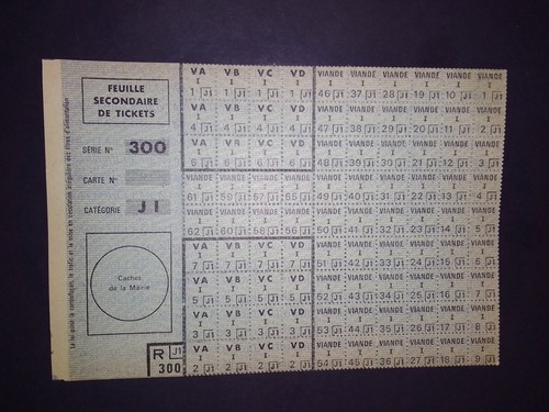 Carte rationnement viande - carte,