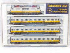 Fleischmann N scale Lufthansa Airport Express set 9350 engine & 3 cars-runs