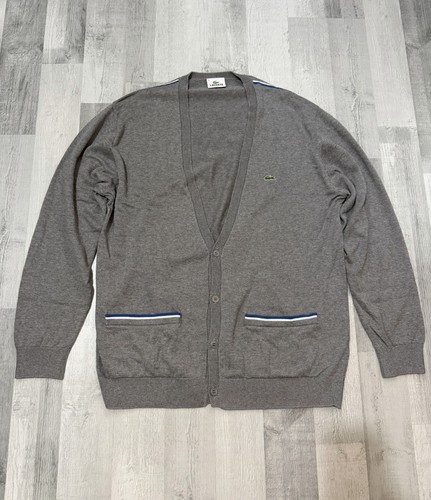 Lacoste cardigan homme gris