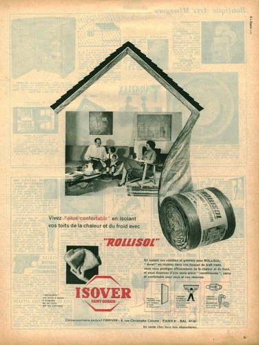 Publicité ancienne isolant