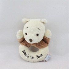 Doudou hochet Winnie l'Ourson écru beige marron Disney Baby - 21293
