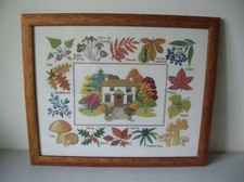 Cadre tapisserie point de