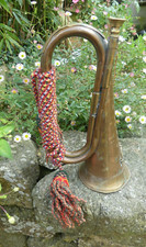 Special Service Group Military Clairon with Pompoms Good Condition Trace of Use 27.5