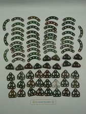 Meccano vintage période 1927-34  :  embase 126 126a bande 90a - lot de 75 pièces