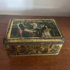 Swiss Candy Lithographed Sheet Metal Box circa 1900 Pretty Nice Condition RARE!