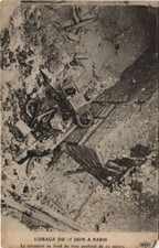 Old postcard Paris Storm of