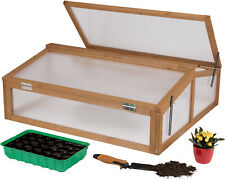 Châssis Froid Bois Mini-Serre Lit Surélevé Serre À 90x82cm